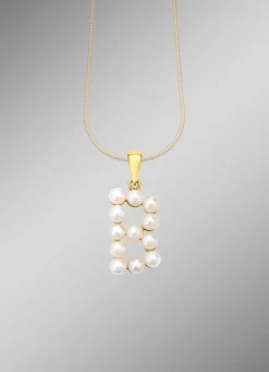 Personalisierte Eleganz: Buchstaben-Anhänger mit Süßwasser-Zuchtperlen