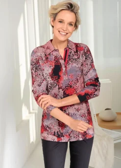 Poloshirt mit Allover-Druck