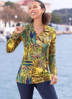 Poloshirt mit farbbrillantem Druck