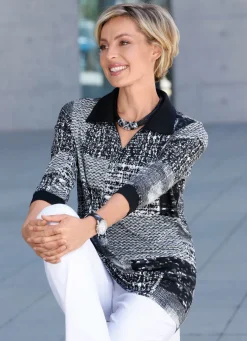 Poloshirt mit 3/4-langen Ärmeln in 3 Farben