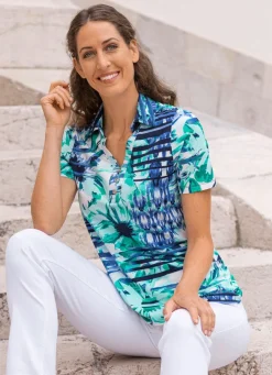 Poloshirt mit V-Ausschnitt