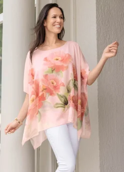 Poncho-Tunika mit eingearbeitetem Top