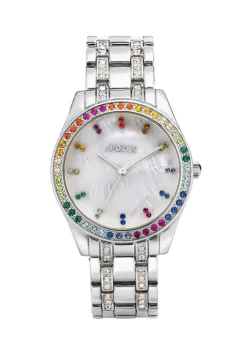 Pools Quartz-Damenuhr mit Metallbandgehäuse