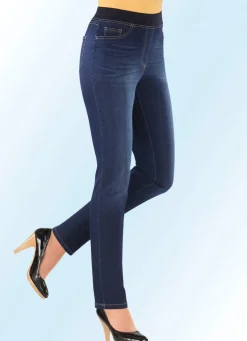 Power-Stretch-Jeans in Schlupfform
