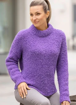 Pullover aus Bouclé mit Alpaka