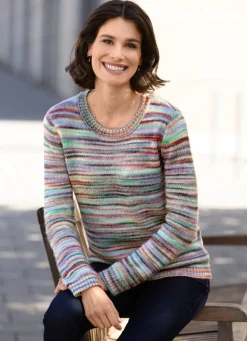 Pullover aus Melangegarn
