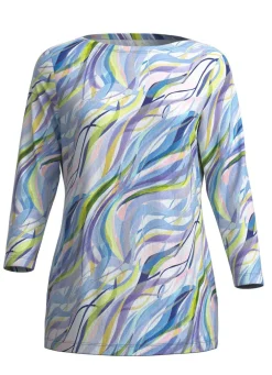 Pullover in Feinstrick mit Alloverdruck