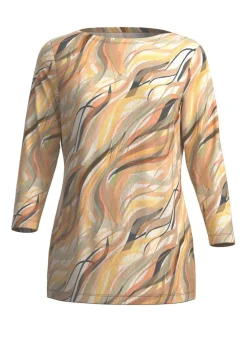 Pullover in Feinstrick mit Alloverdruck