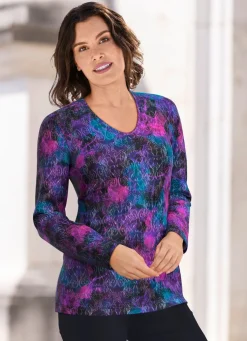 Pullover in Jacquard-Feinstrick