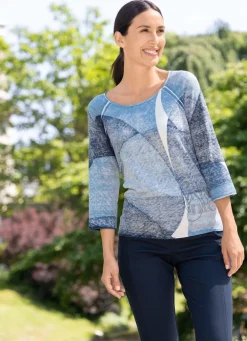 Pullover in leichter Batikoptik