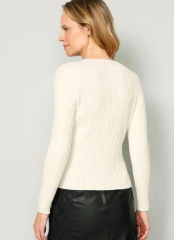Pullover in Rippenstrick