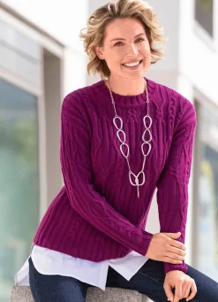 Pullover in Strukturmix