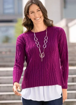 Pullover in Strukturmix