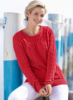 Pullover in Strukturmustermix