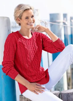 Pullover in Strukturmustermix