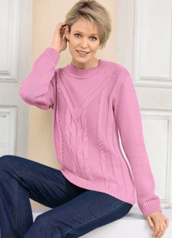 Pullover in Strukturmustermix