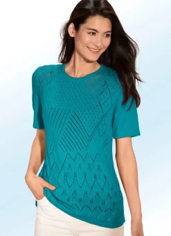 Pullover mit Ajourmix und feinen Strukturen