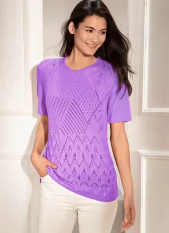 Pullover mit Ajourmix und feinen Strukturen