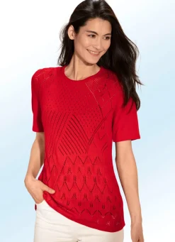 Pullover mit Ajourmix und feinen Strukturen