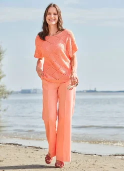 Pullover mit Ajour-Rautendessin