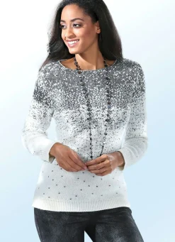 Pullover mit Alpaka und Glitzer