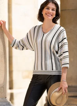 Pullover mit dezenten Glanzakzenten