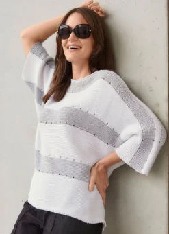 Pullover mit edlen Glitzerakzenten