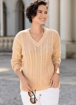 Pullover mit edlen Glitzerakzenten