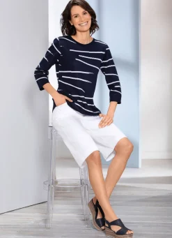 Pullover mit effektvollem Streifendessin