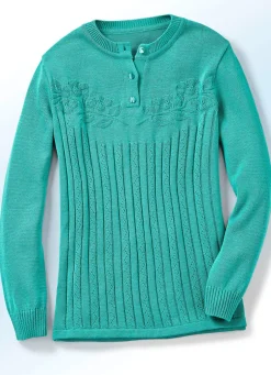 Pullover mit floraler Struktur