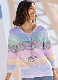 Pullover mit Glitzerakzenten