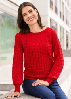 Pullover mit Raglanärmeln in leichter Ballonform