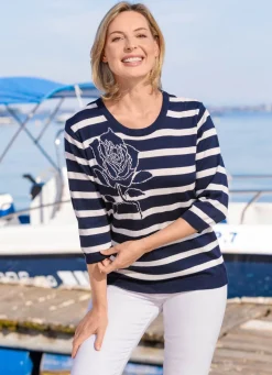 Pullover mit Rosenmotiv
