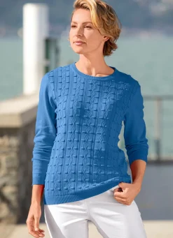 Pullover mit streckendem Strukturmuster