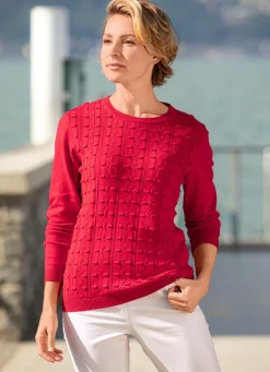 Pullover mit streckendem Strukturmuster