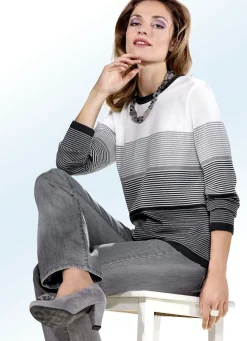 Pullover mit Streifen rundum