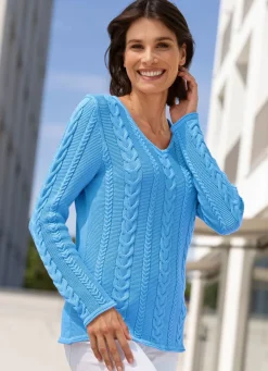 Pullover mit Zopfdessin