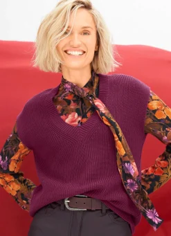 Pullunder mit überschnittener Schulter