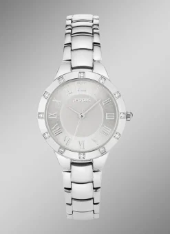 Quarz-Damenuhr von Pools mit Diamant-Lünette