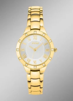 Quarz-Damenuhr von Pools mit Diamant-Lünette