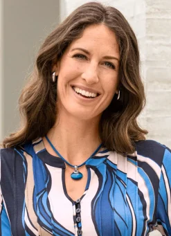 3-reihige Halskette mit Anhänger