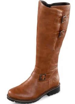 Remonte, gefütterte Damen-Stiefel, Winterschuhe, Weite G, mit Lammfell