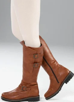 Remonte, gefütterte Damen-Stiefel, Winterschuhe, Weite G, mit Lammfell