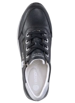 Remonte Schnür-Sneaker mit silberfarben schimmerndem Kontrast-Besatz