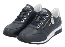 Remonte Schnür-Sneaker mit silberfarben schimmerndem Kontrast-Besatz