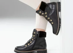 Remonte Schnür-Stiefelette mit Plüschkragen