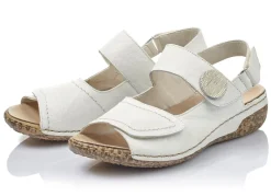 Rieker, bequeme Damen-Sandalen, Weite H, mit herausnehmbarem Fußbett