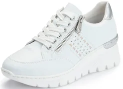 Rieker, bequeme Damen-Sneaker, Weite G, mit Reißverschluss
