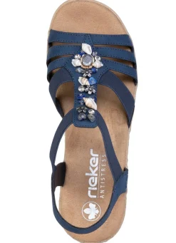 Rieker, edle Damen-Sandalen, mit Riemchen und Elastikbandagen