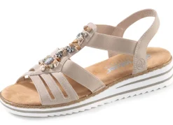Rieker, edle Damen-Sandalen, mit Riemchen und Elastikbandagen